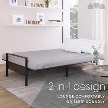 Metal Futon Frame Full Size Futon Frame Convertible Sofa Bed Sleek Black LowProfile Design SpaceSaving Durable And Easy Assembly Perfect For Modern Living Apartments And Guest Rooms - Black Metal - View 4