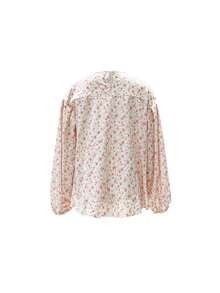 Women's Fashionable Minimalist Printed Blouse, Suitable For Autumn And Spring Seasons