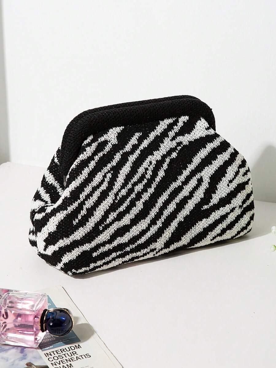 Elegant Striped Color Block Clutch - Large Capacity Durable Multifunctional Women's Beach Bag, Summer Wallet, Elegant Ladies Purse, Suitable For Daily And Vacation, Mother's Day Gift, Wedding Season Souvenir