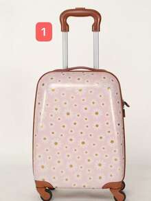 Maleta de niños,con Figura de elefante ,leon y cebra,con 18 pulgadas,para viaje de 4 ruedas ,usar facil - Camel - Ver 1