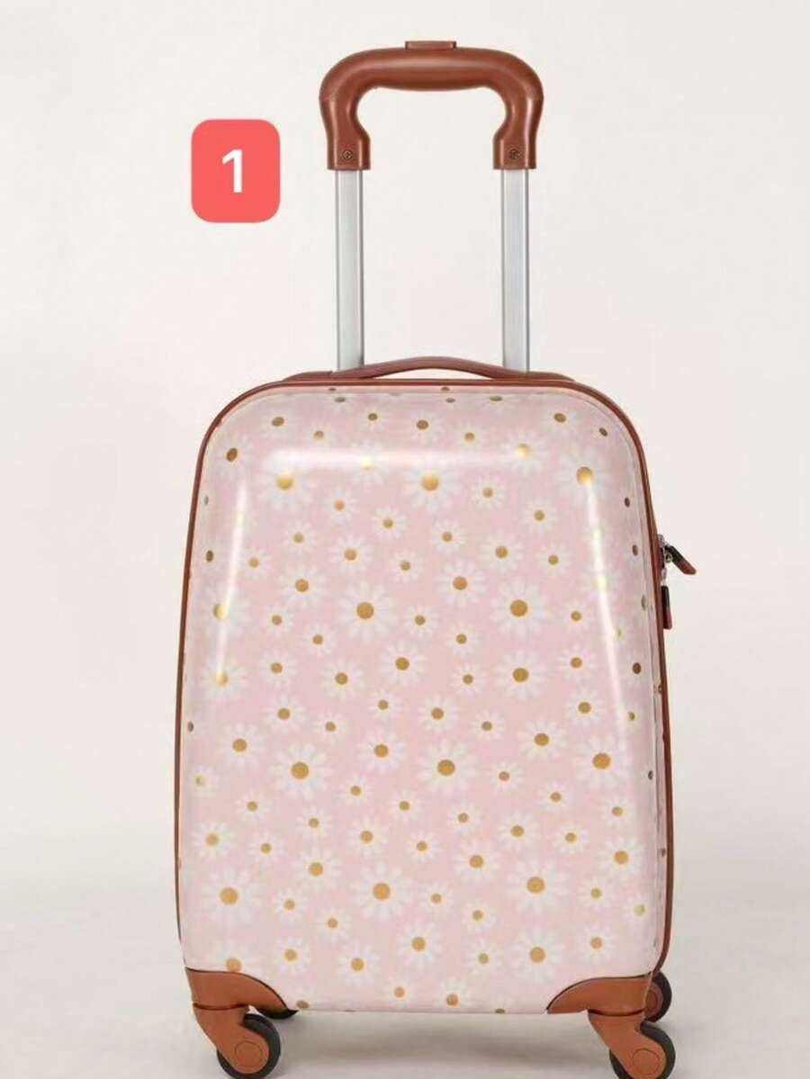 Maleta de niños,con Figura de elefante ,leon y cebra,con 18 pulgadas,para viaje de 4 ruedas ,usar facil - Camel - Ver 1