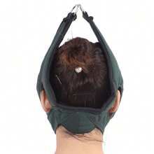 Dispositivo de tracción para el cuello, correa de tracción, estiramiento colgante para el cuello, corrector de cuello para uso doméstico y médico - Negro - Ver 6