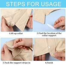 YPYC 100pcs Dr Shirt Collar InsertsPlastic  Shirt Collar Stays 5 Different Lengths Of Waterproof Collar Stays For Men's Dr Shirts 2" 2.2" 2.4" 2.6" 2.8In White Fashion - As Pic - View 6