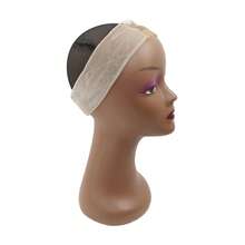 假髮蕾絲頭帶,絨面蕾絲分區頭帶,假髮防滑帶 - 米色 - 查看 5