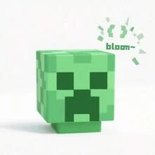 Creeper Pixel Light, LED Soft Light, Night Light, Explosion Sound, Game Atmosphere, Gift For Boys And Girls - 綠色 - 查看 2
