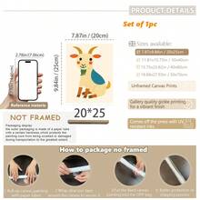 1 gerahmtes/Leinwand Wandkunst, Dinosaurier Tier Thema Dekoration. Badezimmer Wanddekoration. Themen Poster, Schlafzimmer Dekoration, Raumdekoration, Heimdekoration, Ornamente, Winterdekoration für Zuhause, Wanddekoration. Geeignet für Kinderzimmer, Kinderzimmer, Jungen- und Mädchen-Partyräume, Kita-Klassenzimmer Dekoration, wasserfestes Material. Kopfteil Dekorative Tapete, Party Deko Geschenke. Badezimmer Wanddekoration.