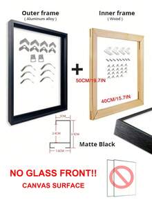 SURELIFE 1set Modern Gold Canvas Frame DIY Metal Oil Painting Frame Wall Frame Photo Frames Canvas Print Wall Art Frames Wall Posters Frame (Not With Galss)