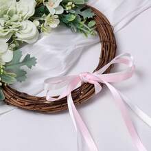 Cream Ribbon 1 Inch Double Face Satin Ribbon For Gift Wrapping Hair Bows Making Chair Sash Valentine's Day Wedding Birthday Party Invitation Decorations Floral Craft Sewing, 25 Yards - 112-白 - 查看 5