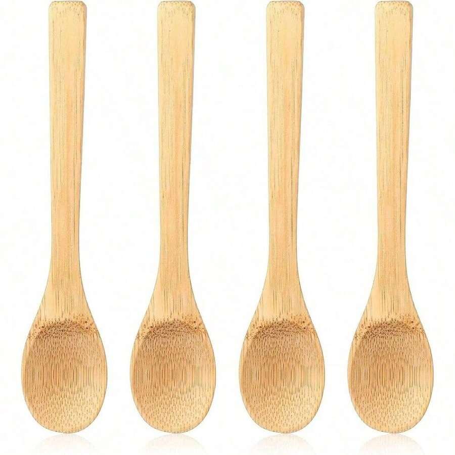 6 Pcs Wooden Spoons Eating 6.3 Inch Small Wooden Spoons Little Tea Spoon Daily Use Honey Kitchen Supplies - 彩色 - 查看 1