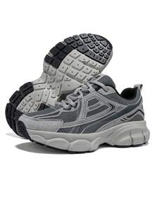 baasploa 女士网面跑步鞋，新款春秋季透气厚底增高运动鞋，轻便休闲鞋，复古风，减震防滑软底健步鞋，女士时尚多功能跑步训练鞋，女士网球鞋 - 淺灰色 - 查看 6