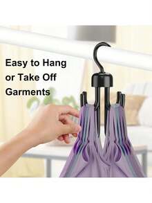 Rotating Vest Hanger, Can Hold Up To 48 Items, Plastic Organizer For Bras, Camisoles, Belts, Ties, Ideal For Apartment, Dorm, Closet Organization