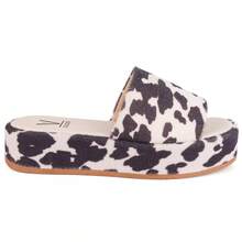 Cow Fashion Women's Flatform Sandal - Đen và trắng - Xem 6