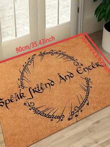 1pc Funny Phrase "Friends, Come In" Welcome Doormat, Small Rug Suitable For Holiday Decor, Daily Decor, Room Decor, Living Room, Bedroom, Kitchen, Office, Vintage Farmhouse Indoor/Outdoor Entrance Mat, Autumn/Winter Porch Mat - Multicolor - View 14