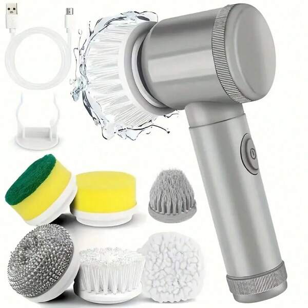 Multifunctional Handheld Cordless Electric Cleaning Brush, Kitchen Dishwashing Brush, Bathroom Sink Ceramic Tile Electric Cleaning Tool