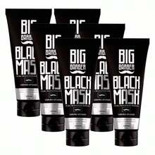 Kit 6x Removedor De Cravos Limpa Poros Black Mask Big Barber - Preto - Visão 1