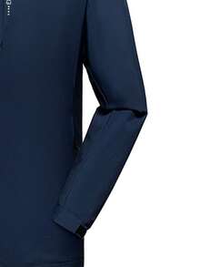 Giacca da uomo da esterno antivento e impermeabile, giacca softshell di colore unito - Blu - Visualizzare 3