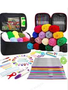 100 件/21 件金属钩针套装，组合装彩色阳极氧化铝钩针多件套针织工具，多尺寸创意工艺 DIY 针织工具，颜色随机配件 - 整套鉤針 - 查看 3