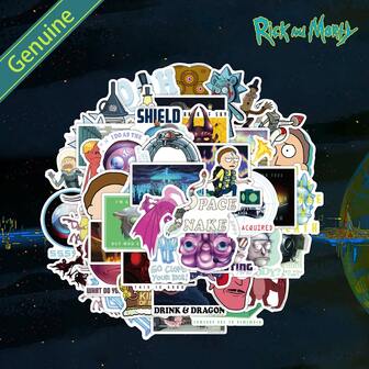  50pcs/Set Rick And Morty Stickers, Mutated Residents Collection Sticker Pack, Artistic Decals For Festivals Cheering And Party, Decorative DIY Gifts, Cultural And Creative Stickers For Diary, Laptop, Notebook, Water Bottle, Phone Case, Aesthetics Stickers For Teens Adults, School Supplies, Perfect Gifts For Fans Of The Show, Back To School