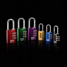 IFAM Col Combi Combination Padlock, 30mm, Black, Maximum Strength, Ideal For Suitcases And Lockers, With Key And Over 1,000 Combinations, Aluminum, Very Light, 5mm Shackle - Black - View 3