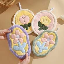 1 pièce/2 pièces/4 pièces Serviettes de toilette à motif tulipe, douces et séchage rapide - super absorbantes, design floral moderne, convient pour la cuisine et la salle de bain