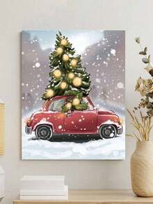 لوحة زيتية رقمية لشجرة عيد الميلاد بدون إطار مقاس 40*50 سم، طقم فني مناسب للمبتدئين مع الألوان والفرش والرسم عالي الدقة، ألوان مقاومة للماء وسريعة الجفاف، هدية إبداعية للأصدقاء والعائلة، عملية مكونة من 3 خطوات لإكمال لوحة فنية، تجربة فنية غامرة لتخفيف التوتر