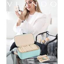 Vlando Jewelry Box Organzier For Travel12 Pcs Velvet Jewelry Bags Faux Leather Jewelry Case For Earrings Necklace Rings Valentine's Day Birthday Gift