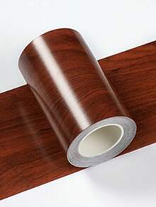 1pc 10m/393inch Realistic Wood Grain Textured Adhesive Tape, Waterproof Repair Sticker For Floor, Furniture, Baseboard, Doorframe, Window Sill