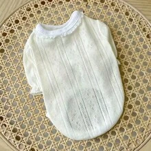 1pc Pet Dog/Cat Shirt, Suitable For Teddy, Poodle, Bichon Frise, Schnauzer, Autumn/Winter - Baby Blue - View 3