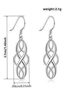 1 Pair Classic 925 Sterling Silver Water Drop Earrings, Suitable For Parties, Anniversaries, Women's Jewelry Gift - 1# - View 10