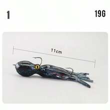 1pc Glow-In-The-Dark Soft Octopus Lure - Realistic 3D Eyes And Lifelike Swimming Action, Real Bait, Suitable For Saltwater And Freshwater Fishing | Perfect For Bass, Trout, Salmon And Predatory Fish | Versatile Use For Deep Sea, Boat, Pier, Shore, Lake And River Fishing | Durable Silicone Material, Highly Attractive Swimming Action, Ideal For Weekend Fishing And Big Catch - Essential Fishing Gear For Anglers - Multicolor - View 8