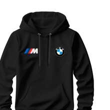 Men's Premium  Sweatshirt Cold Weather Printed Luxury Car BMW - 黑色 - 查看 2