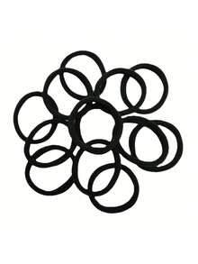 Set de 20 piezas/50 piezas/100 piezas/200 piezas de gomas de pelo elásticas negras y de colores, bandas de goma simples y sin costuras para coleta, gomas de pelo de unicolor y muy elásticas para mujeres, cómodas y duraderas, esenciales para el hogar y los viajes