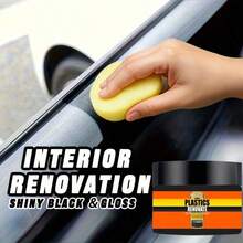 Car Repair Interior Gloss Care, Multi-Purpose Car Repair Kit: Plastic Parts Replacement, Car Interior Shiny Wax, Tire Protector, Black Car Yellowing Repair Coating, Daily Car Care