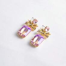 New Arrival Bestselling Crystal Bow Minimalist Elegant Rhinestone Earrings, Versatile Women Jewelry