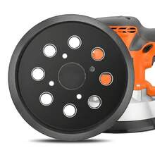 Almohadilla de Reemplazo para Lijadora de Gancho y Bucle de 5 Pulgadas, Adecuada para Ryobi RS290, RS280, 5 Pulgadas, 8 Agujeros, Universal, para Lijadora Orbital Craftsman (Paquete de 3) - 1 - Ver 3