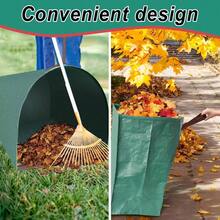 Leaf Collector, Large Yard Dustpan-Type Lawn And Leaf Bags, 53-Gallon Reusable Garden Bags For Leaves, Debris, Grass, Clippings, Lawn Trash - Green - View 5