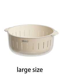 1pc 2-In-1 Double-Layer Drain Basket,2-In-1 Easy-To-Use,Vegetable Dryer,Fruit Drain Container With Handle,Refrigerator Freshness Basket,Fruits And Vegetable Washing Basket,Drain Basket,Vegetable Drain Basket - Multicolor - View 14