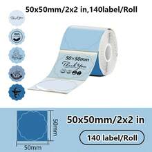 1 Roll 5 Color Floral Shape Labels, 5cm/2 Inch Self-Adhesive Thermal Paper, Suitable For Phomemo M110/M200/M220 New Creative Colorful Thermal Label Paper