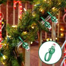 2Pcs Santa-Style Hanger Set Fireplace Wreath Hooks With Adhesive,Reusable Elastic Silicone Hooks Ideal For Christmas Wreaths,Stockings,And Wall Decorations