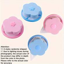 10pcs Flower Shaped Washing Machine Lint Filter - Floating Lint Catcher, No Electricity Needed, Laundry Mesh Bag, Durable Material, Easy To Use, Suitable For Household Laundry, Gentle On Clothes, Removes Pet Hair And Fuzz From Washing Machine Filter