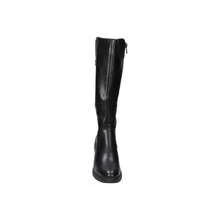 HISPAFLEX | Bottes à talons hauts Hispaflex pour femme – Bottes noires au genou – Bottes à talons avec fermeture éclair latérale – Talon moyen confortable – Plateforme – Hauteur genou – Polyvalentes – Modèle 2410 - Noir - Voir 3