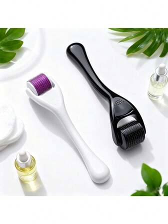 Rullo dermatologico professionale con 540 aghi in titanio, specificamente progettato per viso, cuoio capelluto e corpo per promuovere capelli/barba più spessi e sani. Migliora l'assorbimento della cura della pelle, rivitalizza la pelle e riduce le rughe.