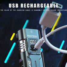 1 件强力自行车灯，USB 可充电自行车前灯带夹子，二合一自行车骑行手电筒，高亮度，自行车尾灯，红蓝闪烁，警告，自卫，适合骑行，照明，探照灯