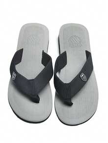 1双男士轻便时尚舒适透气按摩凉鞋镂空室内外防滑花园鞋男士网面夏季凉鞋男士休闲户外防滑厚底沙滩拖鞋 - 灰色 - 查看 5