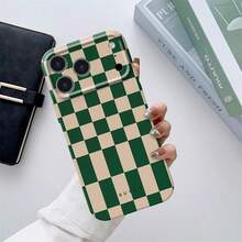 [Goodcase] Checkered Green Beige  17 Pro Max Full-Cover Pattern Mobile Phone Case, Film Mobile Phone Case With Color Printing Pattern All Around, Comfortable Feel, Full-Cover Shock-Resistant Film Hard Mobile Phone Case Suitable For 17 Pro Max  Air 11 12 13 14 15 16 PLUS PRO PRO MAX Gift Protective Case For Men And Women - Nhiều màu - Xem 4