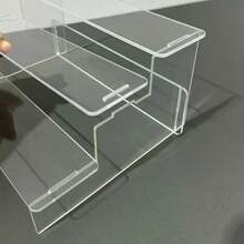 3-Tier Acrylic Display Shelf With Ledge, Heavy-Duty Lightweight Embedded Tabletop Storage Rack, Protective Film, Easy Assembly, Suitable For Cosmetics, Mini Models And Collectibles, Space-Saving Desktop Organizer (Screws Not Included)