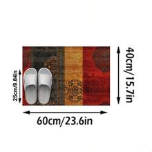 1pc European Classic - Gothic Color Block Patchwork Bohemian Carpet, Super Soft Plush Faux Cashmere Modern Area Rug, Machine Washable, Suitable For Living Room, Bedroom, Office And Dining Area - Perfect For Halloween, Christmas, Easter, Thanksgiving Decor, 700GSM, Indoor/Outdoor Use, Home Decor - Multicolor - View 9