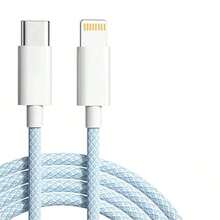 1 条/4 条 20W 3.3 英尺/100 厘米 Type-C 转 Lightning 尼龙编织数据线，兼容 14 13 12 11 Pro Max XR XS X 8 7 6 Plus SE/iPad，高速充电线 MFi 认证兼容 14 Pro Max、14 Pro、14 Plus、13 Pro Max、13 Pro、13、12 Pro、12、11、XS、XR、8 Plus、8、7、6、5、SE，适用于 iPad 充电器 - 彩色 - 查看 15