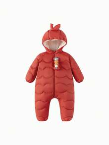 Balabala 女婴轻盈羽绒连体衣 2025 冬季，男女童趣味可爱设计