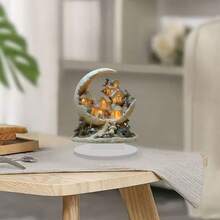 ديكور كوخ عيد الميلاد بطراز بوهيمي من الاكريليك - بمقاس 15.01 سم * 14.0 سم مع أضواء احتفالية، مثالي للمنزل والمكتب والغرفة والمقهى - هدية مثالية لجميع المناسبات